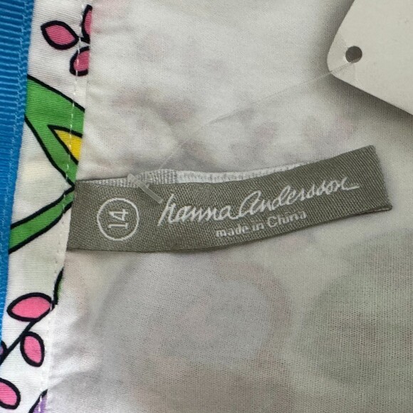 Hanna Andersson Women’s white Floral A-Line Skirt NWT Size 14 - Picture 8 of 11